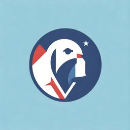 A professional logo for a data and web consulting business named 'Patriot Data Solutions', incorporating elements of data analytics and patriotic symbols in its design.