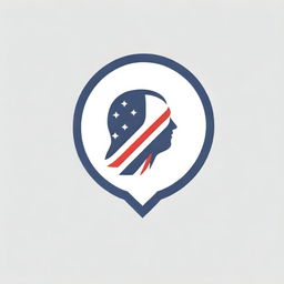 A professional logo for a data and web consulting business named 'Patriot Data Solutions', incorporating elements of data analytics and patriotic symbols in its design.