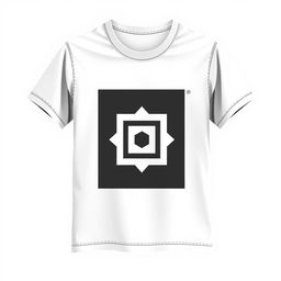 A modern and stylish t-shirt design featuring a minimalist graphic