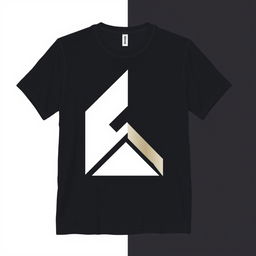 A modern and stylish t-shirt design featuring a minimalist graphic