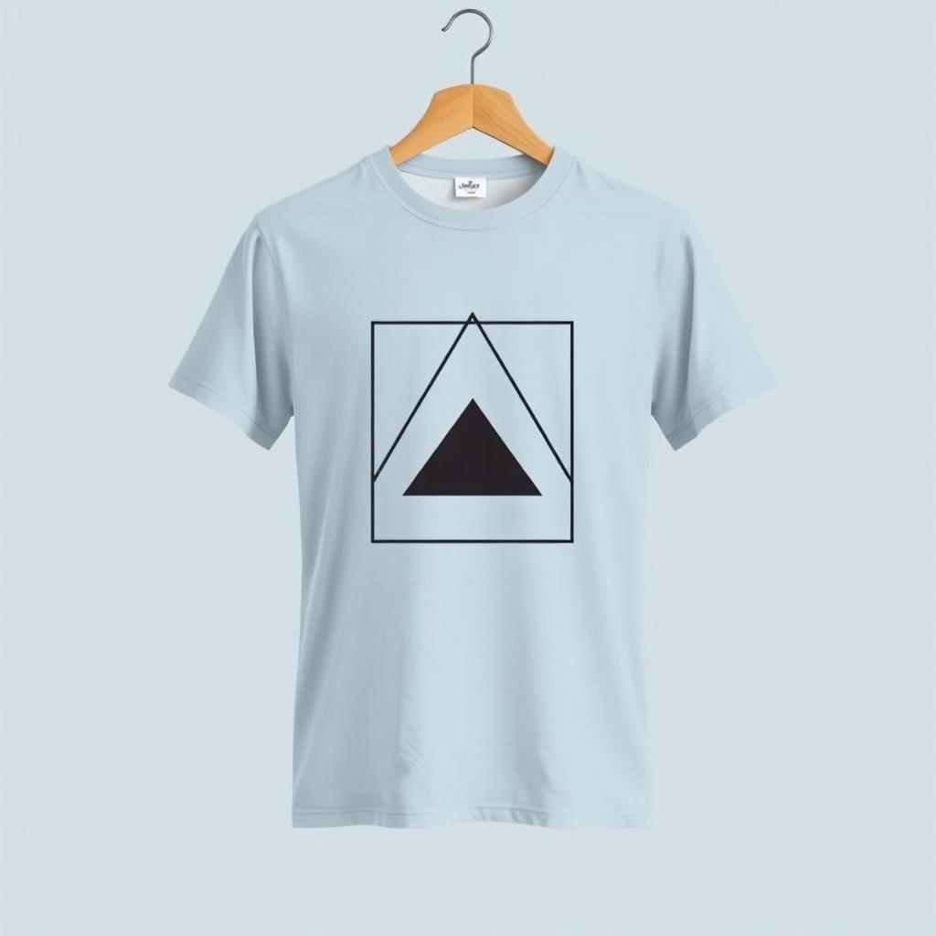 A modern and stylish t-shirt design featuring a minimalist graphic