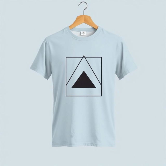 A modern and stylish t-shirt design featuring a minimalist graphic