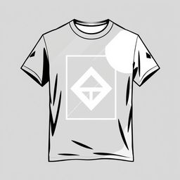 A modern and stylish t-shirt design featuring a minimalist graphic