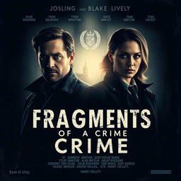 Design a captivating and mysterious movie poster for a murder mystery thriller titled 'Fragments of a Crime'