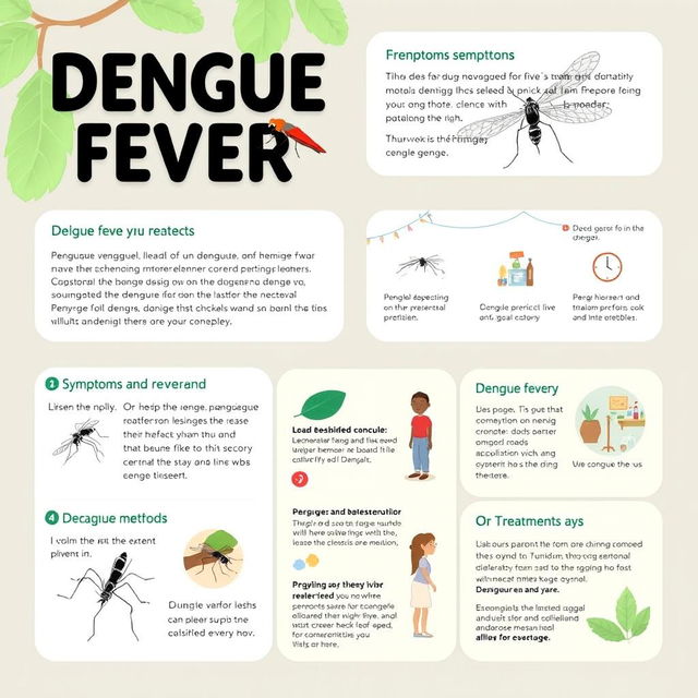 An educational module about dengue fever, featuring informative graphics and text