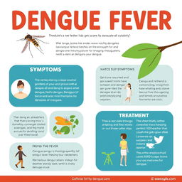 An educational module about dengue fever, featuring informative graphics and text