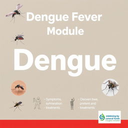 A cover for an educational module about dengue fever