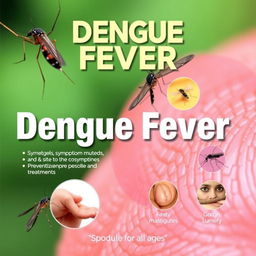 A cover for an educational module about dengue fever