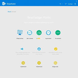 Design a SharePoint gamification landing page for associates