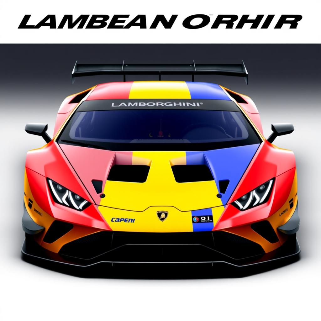 Design a Lamborghini Huracan EVO GT3 car for the Malaysian team