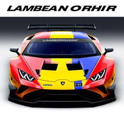 Design a Lamborghini Huracan EVO GT3 car for the Malaysian team