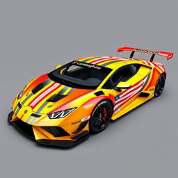 Design a Lamborghini Huracan EVO GT3 car for the Malaysian team