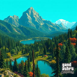 A stunning depiction of a national park inspired by the Grand Theft Auto: San Andreas video game