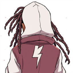 An anime-style drawing featuring a dark-skinned Shaolin boy with dreadlocks