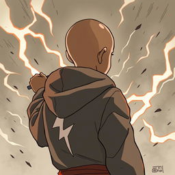 An anime-style drawing featuring a dark-skinned Shaolin boy with a shaved head engaged in a fight