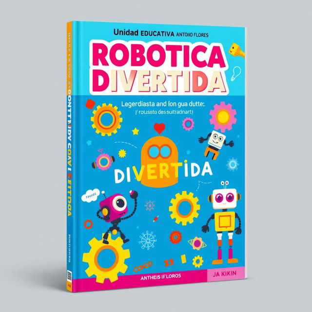 A vibrant and engaging cover for a book titled 'UNIDAD EDUCATIVA ANTONIO FLORES'