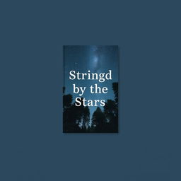 A plain colorblock book cover design featuring a starry sky as seen from the bottom of an overgrown forest