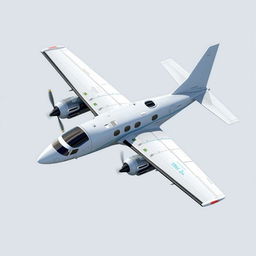 Create a detailed image of a high-wing turboprop aircraft designed for stability and low-speed performance