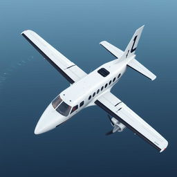 Create a detailed image of a high-wing turboprop aircraft