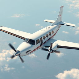 Create a detailed image of a high-wing turboprop aircraft