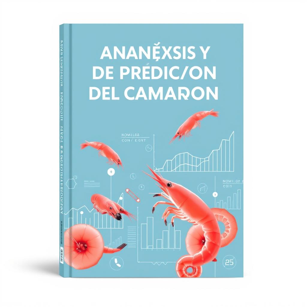 A book cover design for a book titled 'Análisis y Predicción de Precios del Camarón'