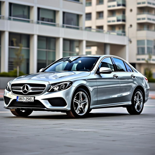 A high-quality image of a Mercedes Benz C180 Sport, showcasing its sleek design, luxurious interior, and powerful performance