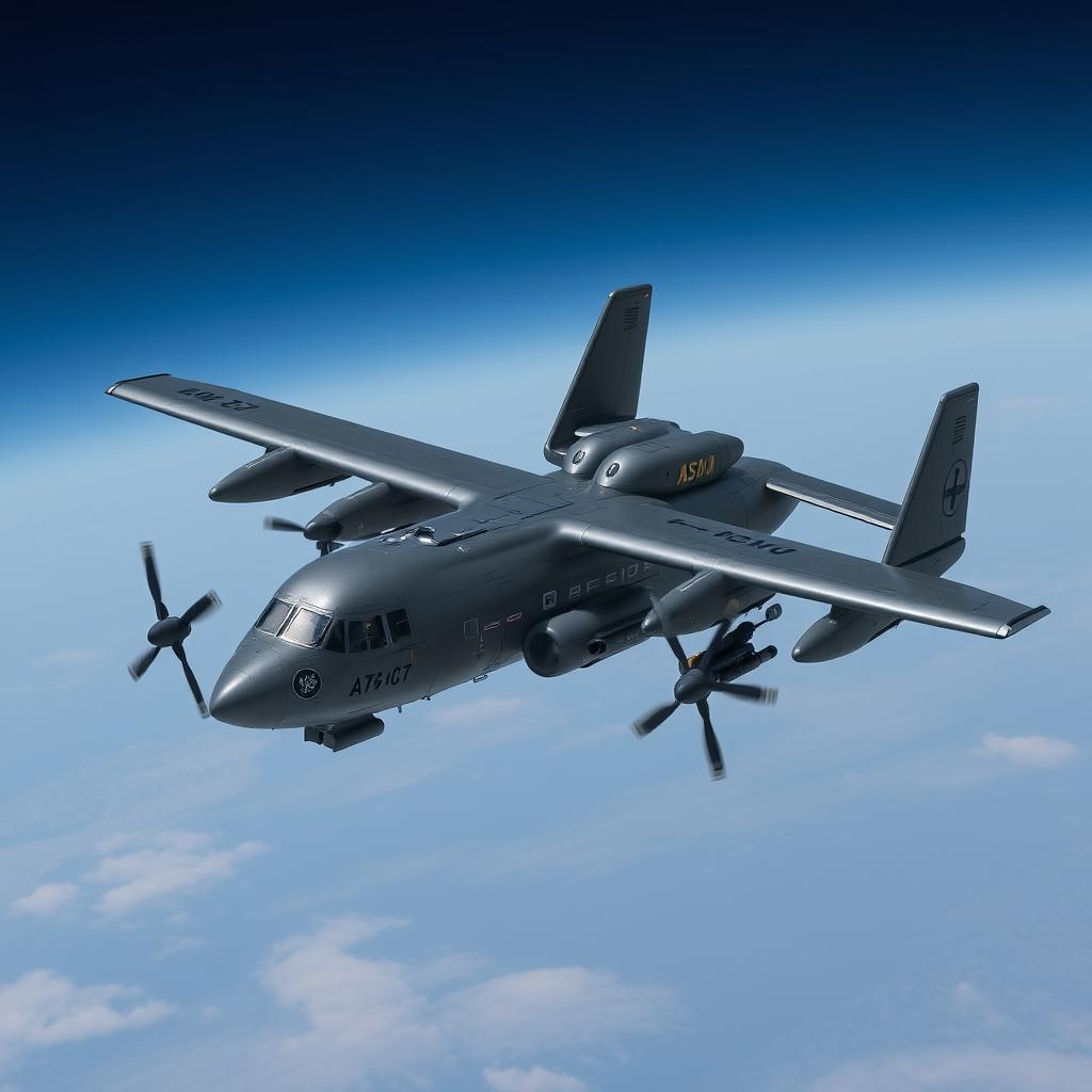 Create an image of the 'Mini AC-130 Spectre Light,' a small, versatile aircraft designed for aerial combat and support scenarios