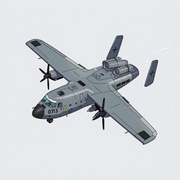 Illustrate the 'Mini AC-130 Spectre Light,' a compact and versatile aircraft designed for aerial combat and support scenarios