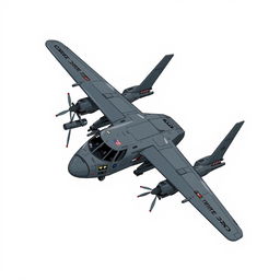 Illustrate the 'Mini AC-130 Spectre Light,' a compact and versatile aircraft designed for aerial combat and support scenarios