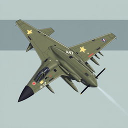 Illustrate the 'A-47 Light Strike Fighter,' a modern adaptation of the A-37