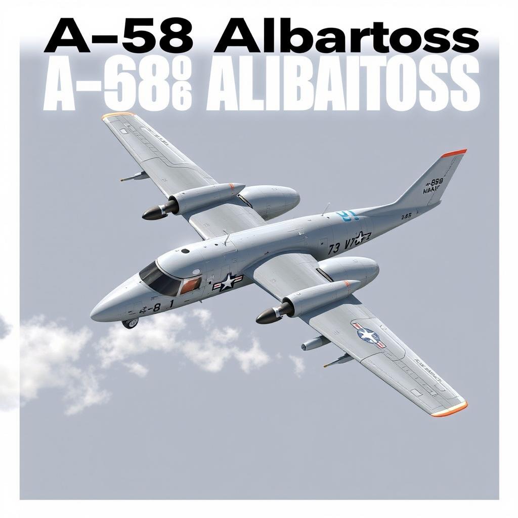 Create an image of the 'A-58 Albatross,' a modern, versatile aircraft designed for light attack missions