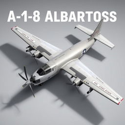 Create an image of the 'A-58 Albatross,' a modern, versatile aircraft designed for light attack missions