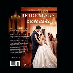 A book cover featuring a bridesmaid helping the groom to end his own wedding, with the two of them falling in love