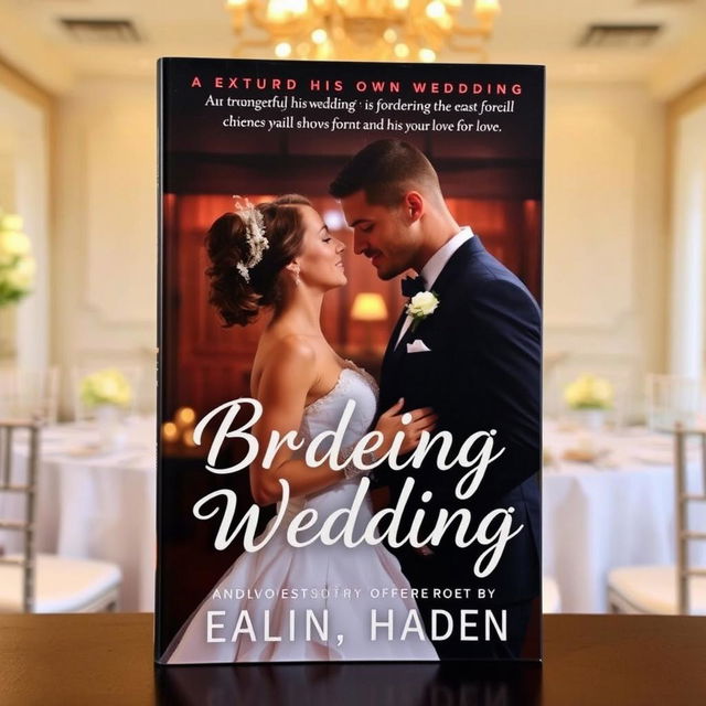 A book cover featuring a bridesmaid helping the groom to end his own wedding, with the two of them falling in love