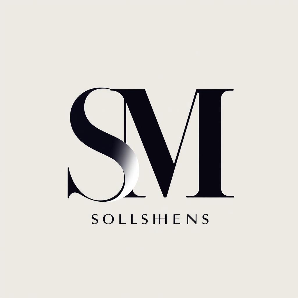 A stylish and modern logo for a clothing store featuring the letters 'S' and 'M'