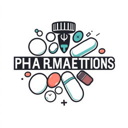 Create a logo that features a stylized representation of pharmaceuticals or drugs