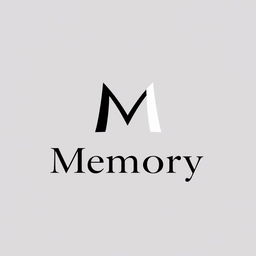 A stylish and modern logo for a clothing store named 'Memory'