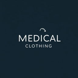 A professional and clean logo for a medical clothing store