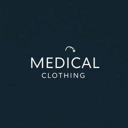 A professional and clean logo for a medical clothing store