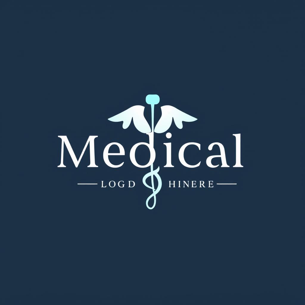 A professional and clean logo for a medical clothing store