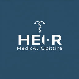 A professional and clean logo for a medical clothing store