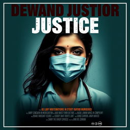 A powerful and emotional motion poster demanding justice for a lady doctor who was raped and murdered