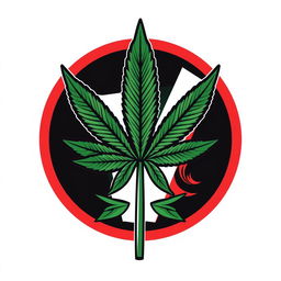 Create a logo that combines elements of cannabis culture with symbols representing Palestine and Mexico