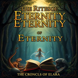 Create a novel title page for 'The Rites of Eternity: The Chronicles of Elara'