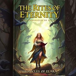 A fantasy book cover titled 'The Rites of Eternity: The Chronicles of Elara'