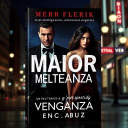 Una portada de libro que representa una historia de mafia, amor y venganza