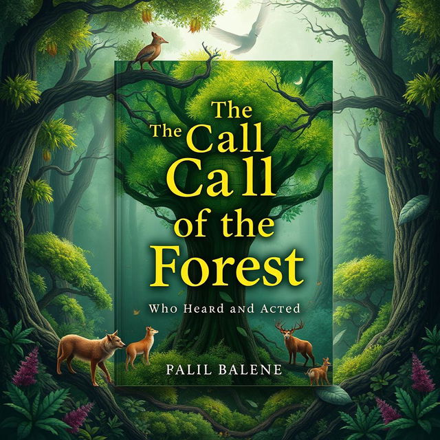 Create a book cover with the theme: 'The Call of the Forest: Who Heard and Acted'