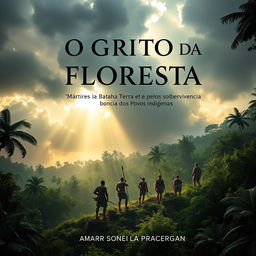 Create a compelling book cover for 'O Grito da Floresta: Mártires na Batalha pela Terra e pelos sobrevivência dos Povos Indígenas'