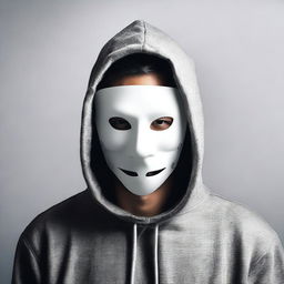 Create an image of a person wearing a mask on their face