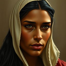 A realistic portrait of Esther from the Bible